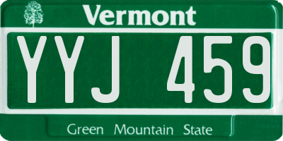 VT license plate YYJ459