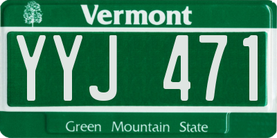 VT license plate YYJ471
