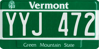 VT license plate YYJ472