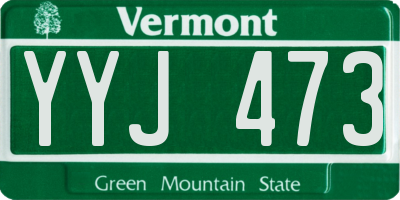 VT license plate YYJ473