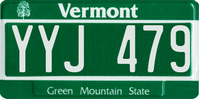 VT license plate YYJ479