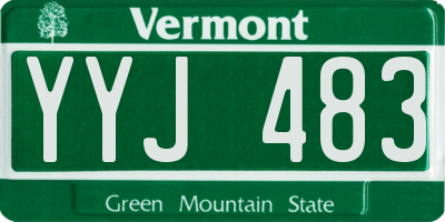 VT license plate YYJ483