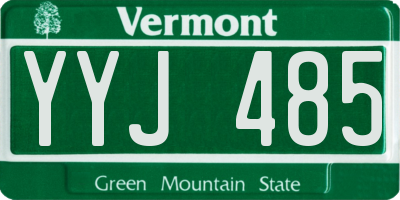 VT license plate YYJ485