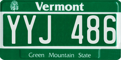 VT license plate YYJ486
