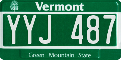 VT license plate YYJ487