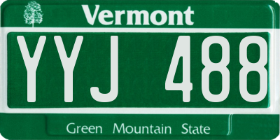 VT license plate YYJ488