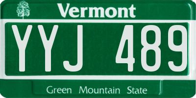 VT license plate YYJ489