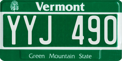 VT license plate YYJ490