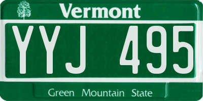 VT license plate YYJ495