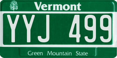 VT license plate YYJ499