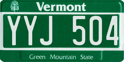 VT license plate YYJ504