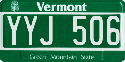 VT license plate YYJ506