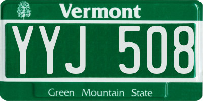 VT license plate YYJ508