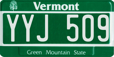 VT license plate YYJ509