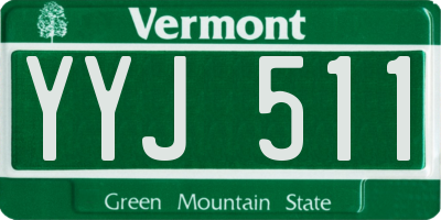 VT license plate YYJ511