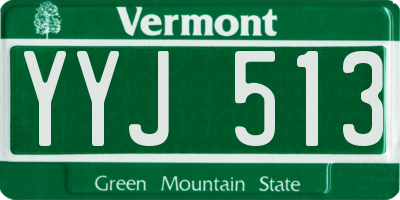 VT license plate YYJ513