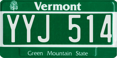 VT license plate YYJ514