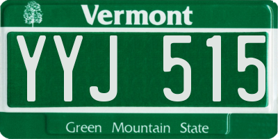 VT license plate YYJ515