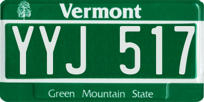 VT license plate YYJ517