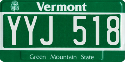 VT license plate YYJ518