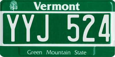 VT license plate YYJ524