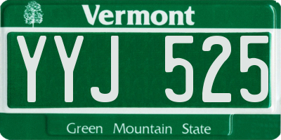 VT license plate YYJ525