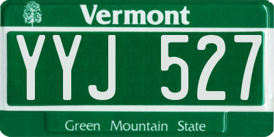 VT license plate YYJ527