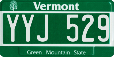VT license plate YYJ529