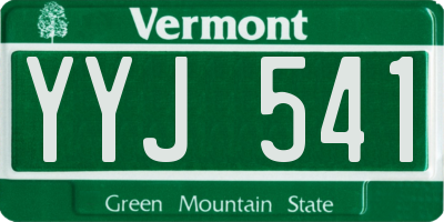 VT license plate YYJ541
