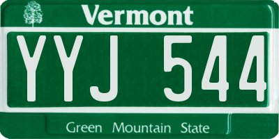 VT license plate YYJ544