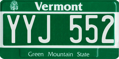 VT license plate YYJ552