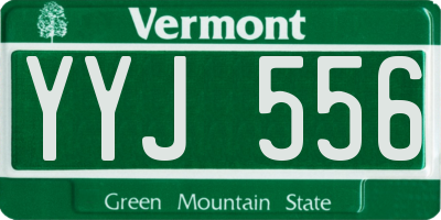VT license plate YYJ556