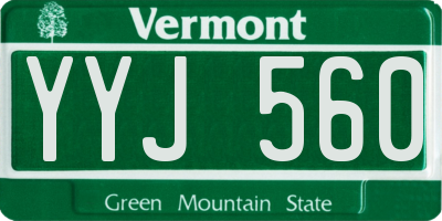 VT license plate YYJ560