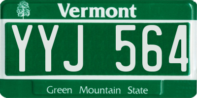 VT license plate YYJ564