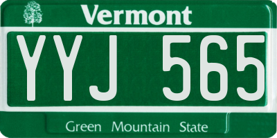 VT license plate YYJ565