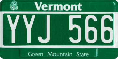VT license plate YYJ566