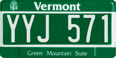 VT license plate YYJ571