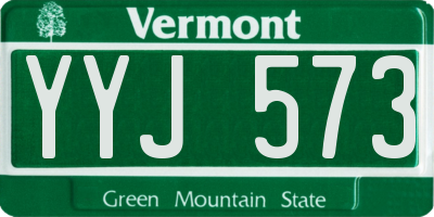 VT license plate YYJ573