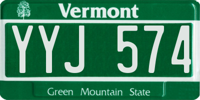 VT license plate YYJ574