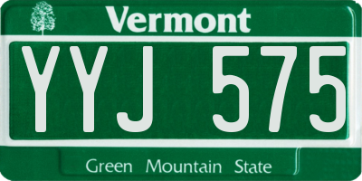 VT license plate YYJ575