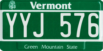 VT license plate YYJ576