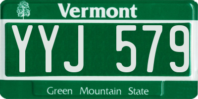 VT license plate YYJ579