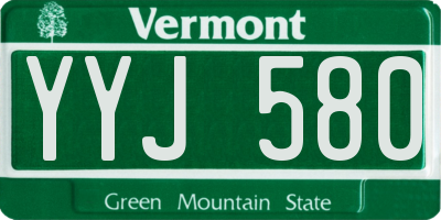 VT license plate YYJ580