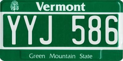 VT license plate YYJ586
