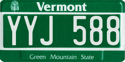 VT license plate YYJ588