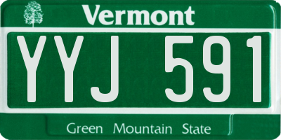 VT license plate YYJ591
