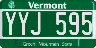 VT license plate YYJ595