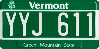 VT license plate YYJ611