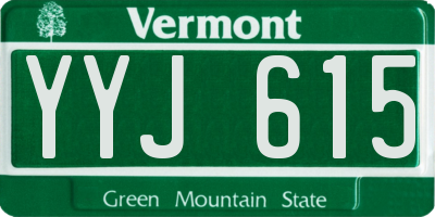 VT license plate YYJ615