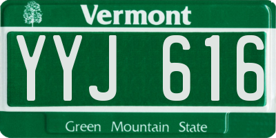 VT license plate YYJ616